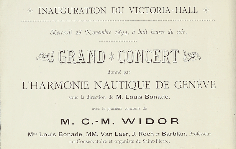 onstage: les programmes de concert de La Musicale(1)