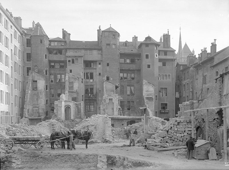 Genève au fil du temps: Rive, de la démolition à la reconstruction
