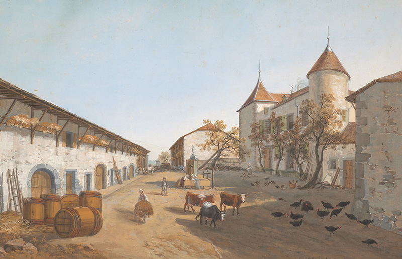 Aperçus de la vie rurale à Plainpalais et à Versoix vers 1800. Deux dessins de Linck récemment acquis par le Centre d’iconographie
